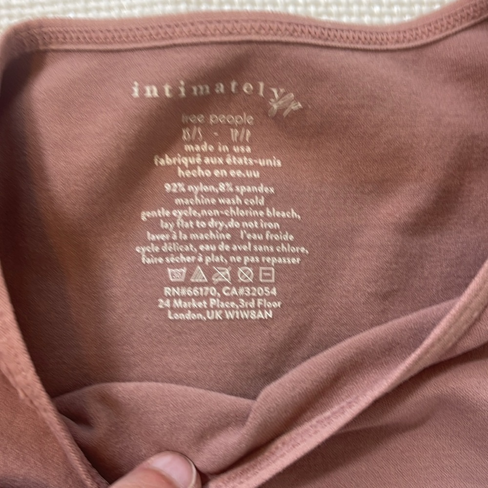 NWT Free People Intimately Alexis Tee Bodysuit Size S Copper Rose Short Sleeve - Picture 8 of 12